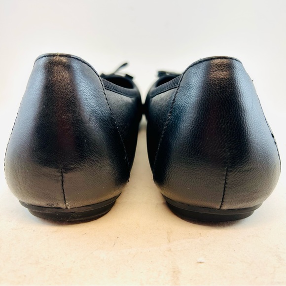 Vionic Black Leather Minna Bow Cap Toe Ballet Flats, size 9 EU 41 - Picture 8 of 11